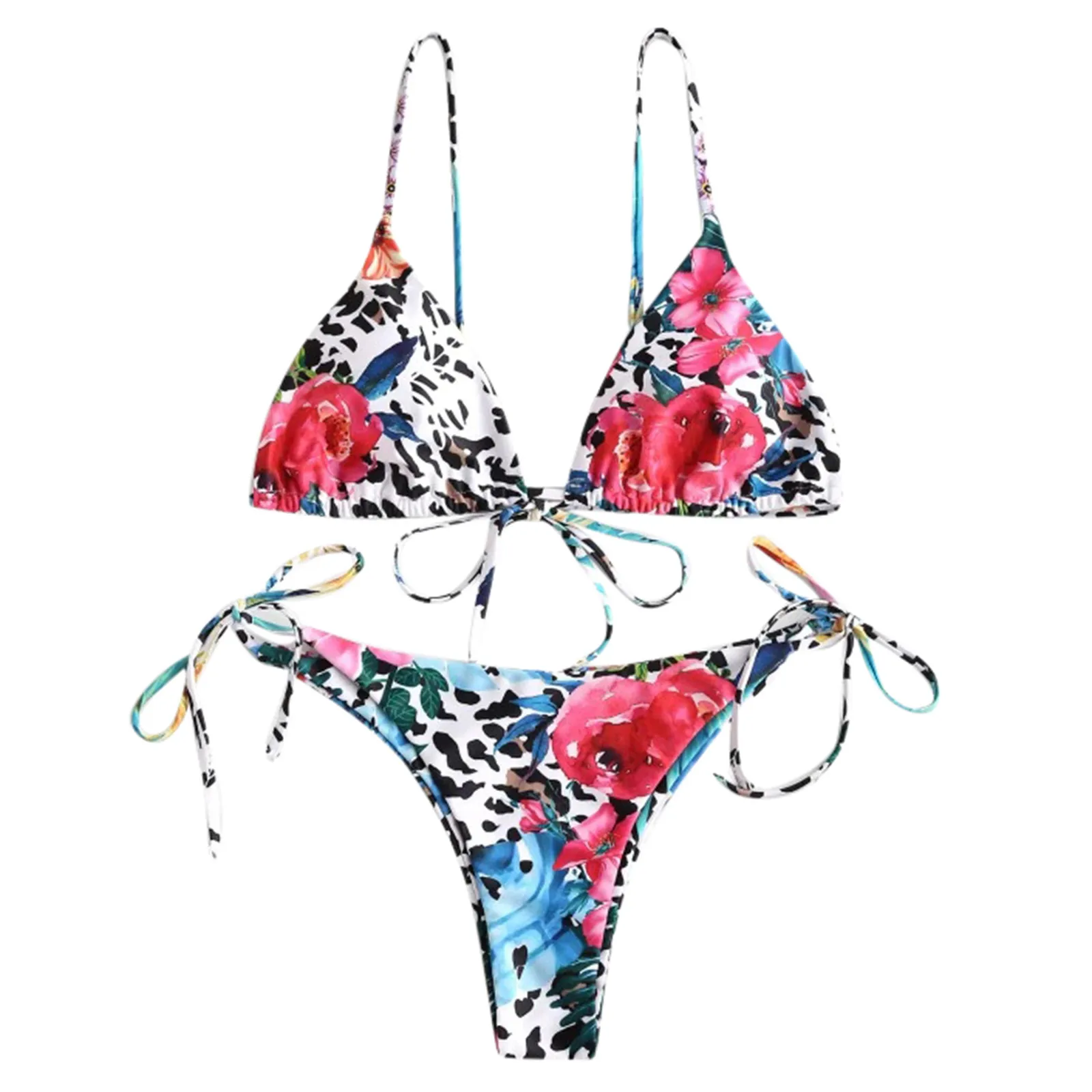 

SAGACE Ladies Sexy Printed Bikini Split Swimsuit Ladies Large Printed Swimsuit Swimwear Beachwear Thicken Swimwear кђпалник