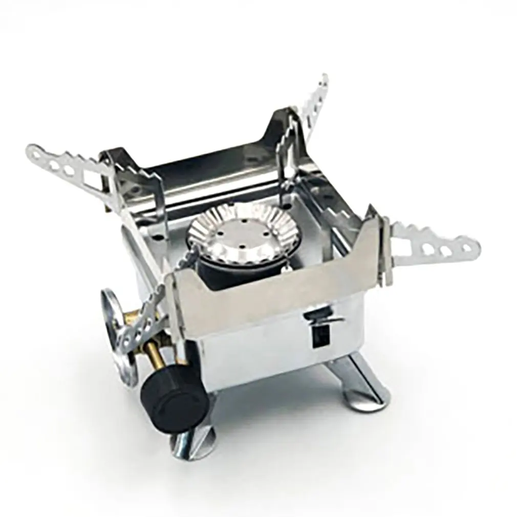 

Foldable Square Cooking Stove Portable Outdoor Camping Combustor Cooker Cookware Travel Picnic Barbecue Gas Furnace