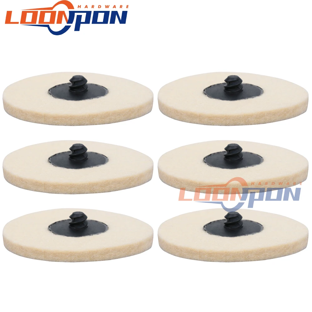 

3" Roloc Style Compressed Wool QC Disc Polishing Buffing Pads Wheels for Drill Power Tools 10Pcs