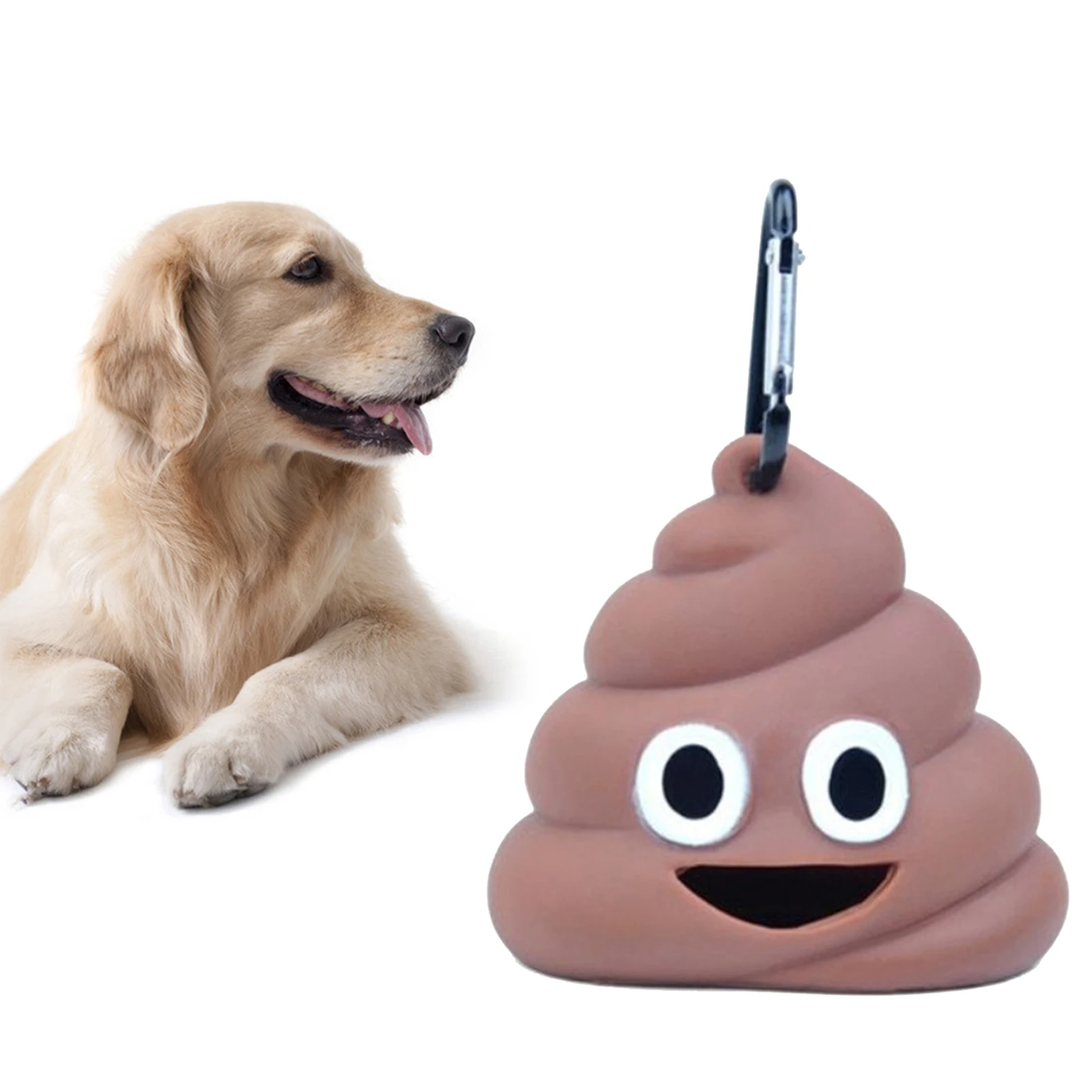 

Диспенсер для пакетов с забавными собачьими какашками, держатель для мешков для собак с зажимом