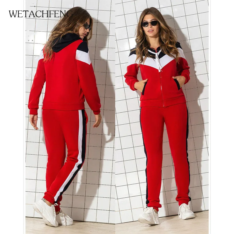 Женская одежда 2020 розовый спортивный костюм в полоску свитшот укороченный топ на