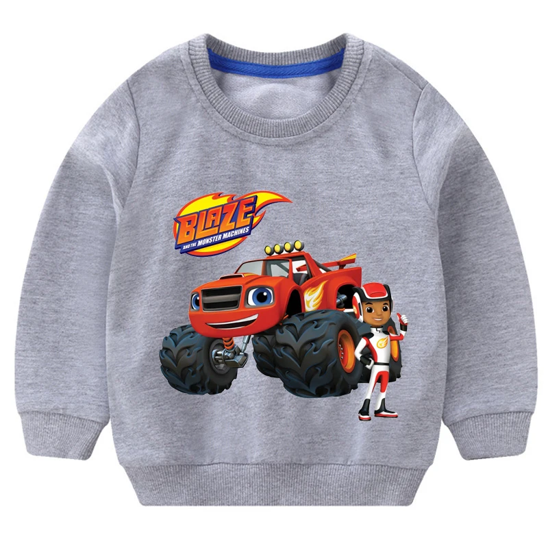 

Blaze and The Monster Machine/Одежда для дня рождения хлопковый свитер 2022 г. Весенняя детская одежда детские топы для мальчиков