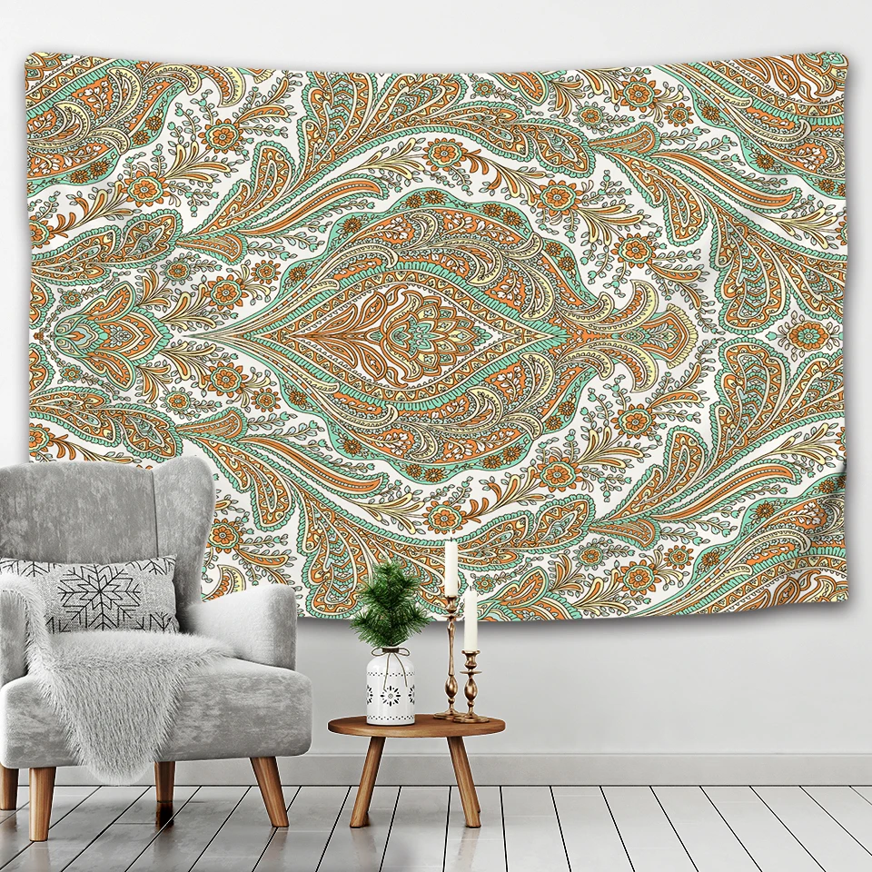 

Tapestries seamless Paisley style tapestries dormitory bedroom tapestries stripe Bohemian wall hanging home decoration