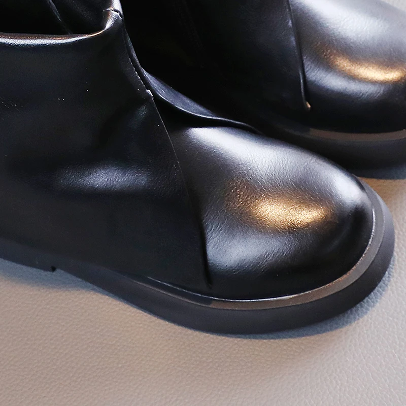 Очень мягкие высокие сапоги для девочек осень 2021 новая модная удобная уличная