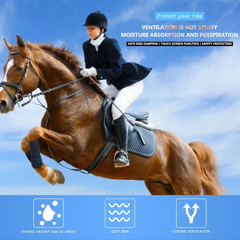 Перчатки для верховой езды дышащие Регулируемые аксессуары противоскользящие