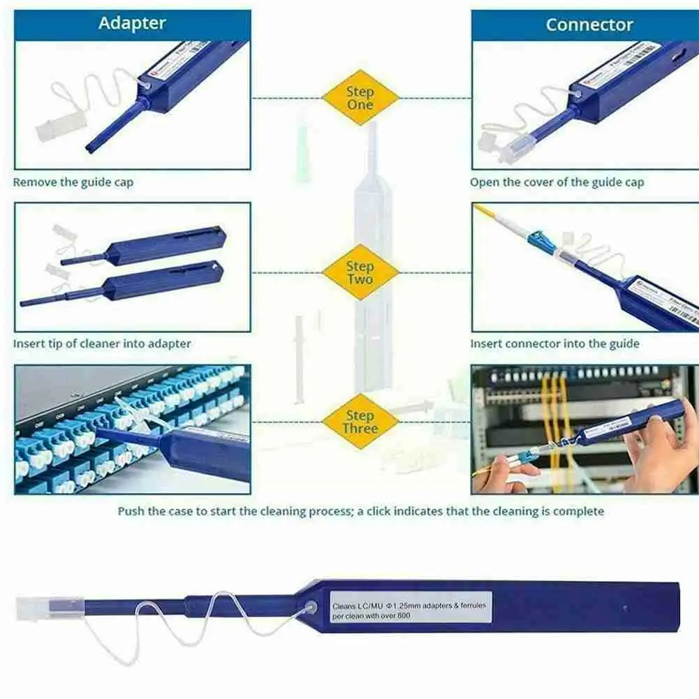 

1.25mm LC Fiber Cleaning Pen One-click Fiber Cleaner Removing and Debris Other Pen Oil For Dust F0X1