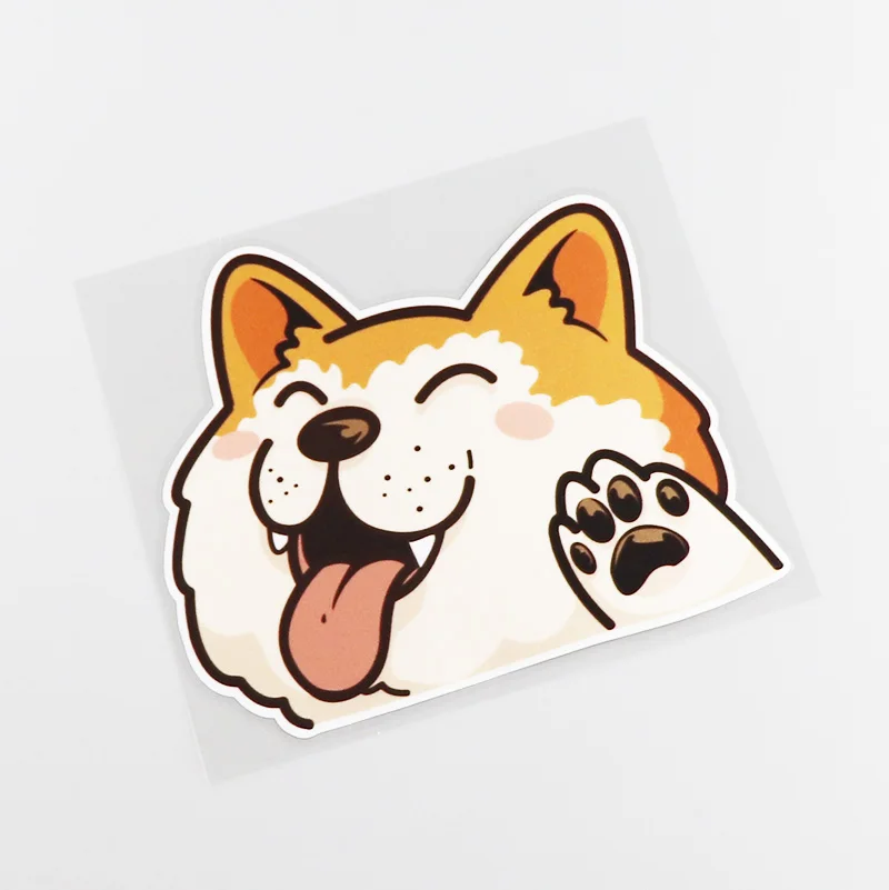 Виниловые наклейки для автомобиля Забавные милые с изображением собаки и