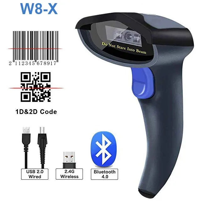 NETUM W8-X беспроводной Bluetooth 2D сканер штрих-кода QR матрица данных PDF417 и NT-W3 ручной Проводной CCD автоматический считыватель штрих-кода