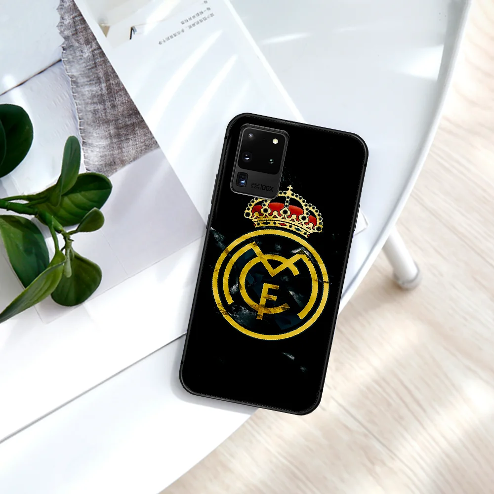 

Cover Real Madrid Club Phone Case For Samsung Galaxy Note S 8 9 10 20 Plus E Lite Uitra black Bumper Painting Back Fashion Etui