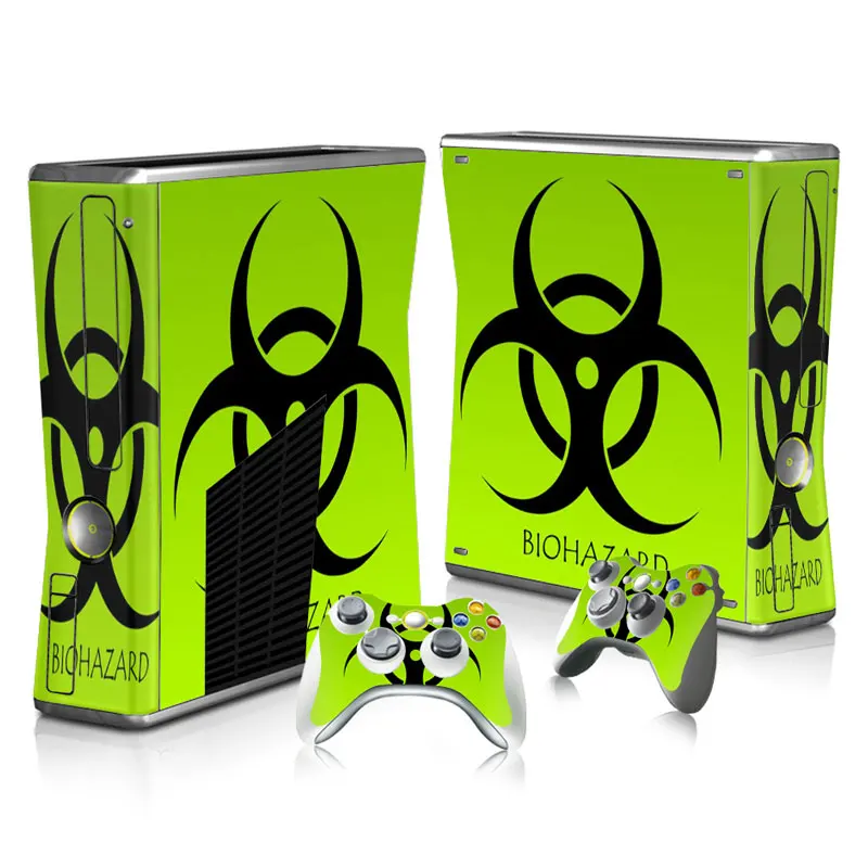 Виниловая наклейка для Xbox 360 Slim консоль + 2 скина контроллеров чехол Microsft тонкий