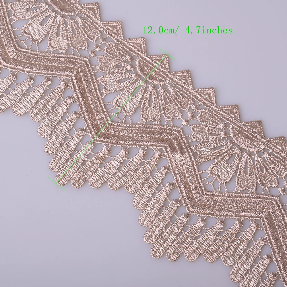 

Cusack 1 meter 12 cm Lace Trim Ribbon Applique for Home Textiles Sofa Cover Trimmings DIY Crafts Lace Fabric Polyester 3 Models