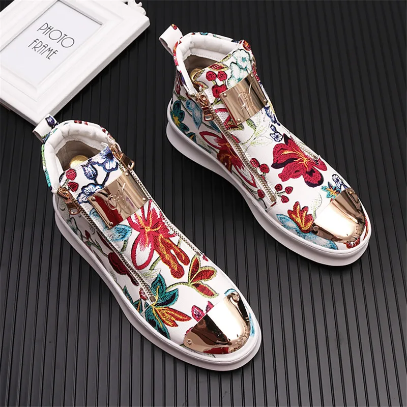 2021 Men Brand Designer Rivet Green White Shoes Causal Flats Moccasins Male High Top Rock Hip Hop For Man | Обувь