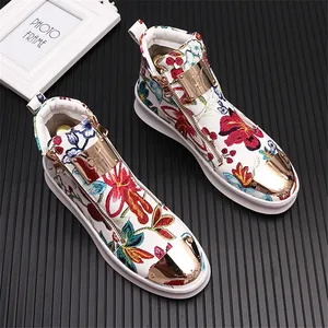 Мужские брендовые дизайнерские туфли с заклепками, зеленые и Белые Повседневные Мокасины на плоской подошве, мужские высокие туфли в стиле рок, хип-хоп, 2021