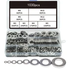 Набор плоских шайб M2 1030 из нержавеющей стали, M3 M4 M5 M6 M8 M10 M12 шт., металлические прокладки, комплект шайб для болтов