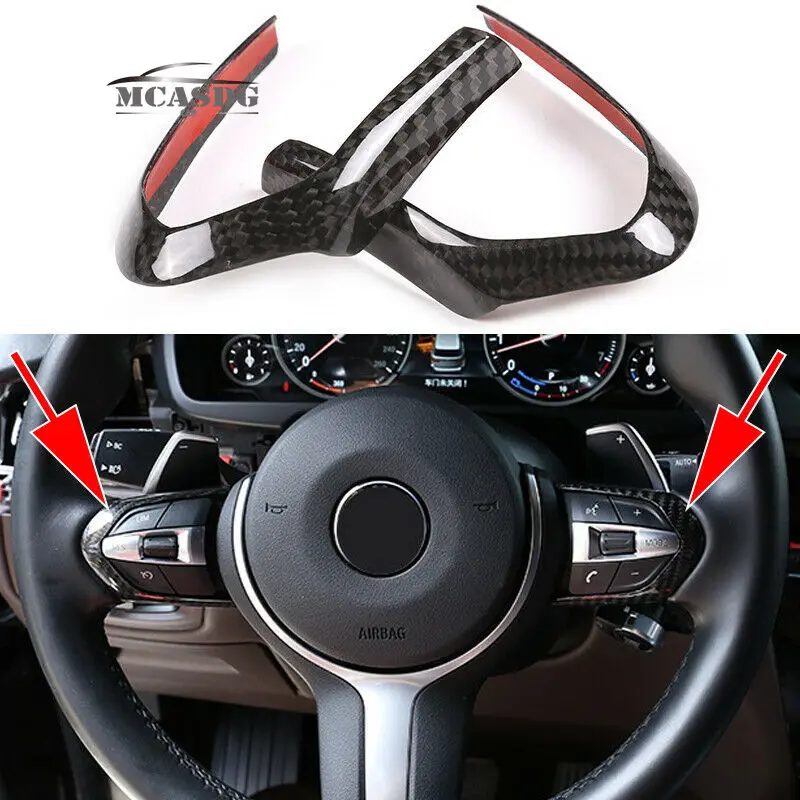 

Real Black Dry Carbon Fiber Steering Cover Trim Fit for BMW F80 F82 M3 M4