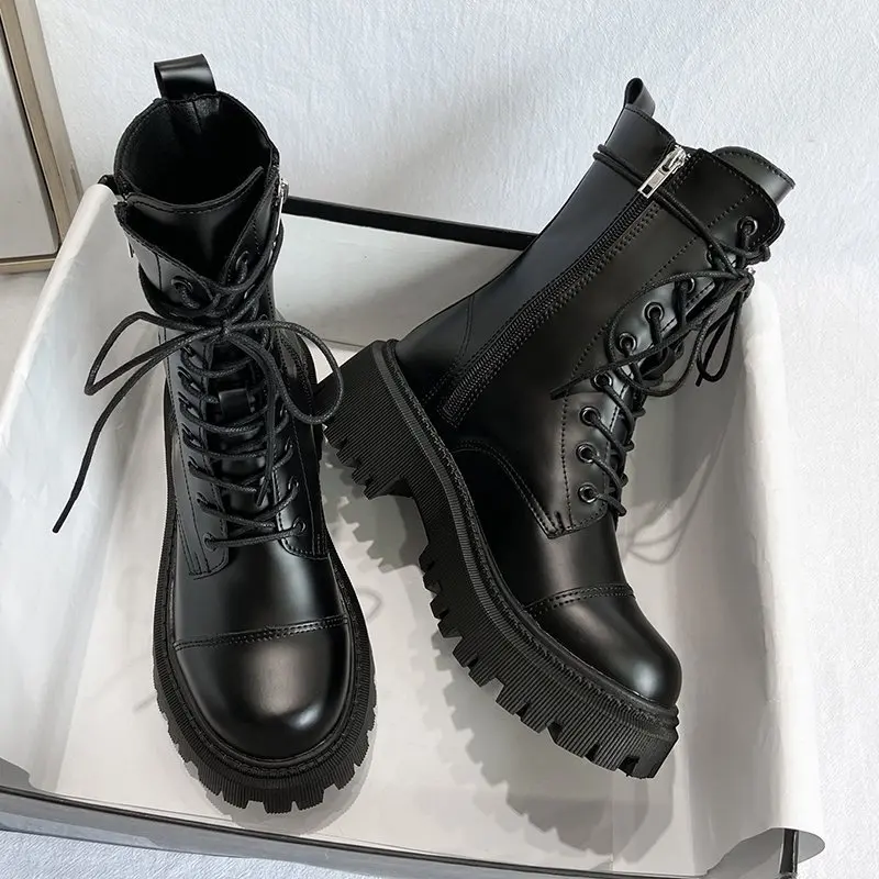 Women's Boots Pocket Lace Up Ladies 