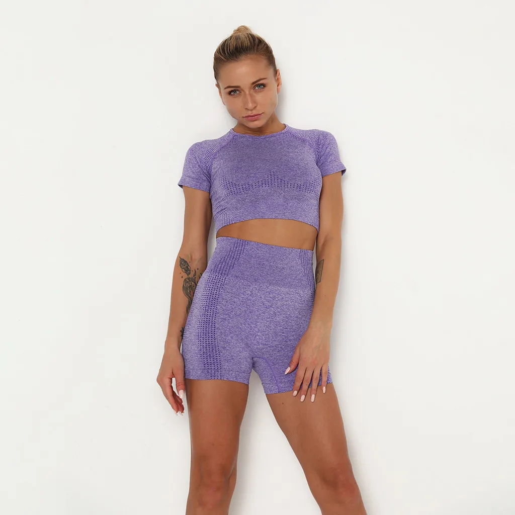 Набор шорт для йоги женский спортивный костюм одежда женские Леггинсы бега