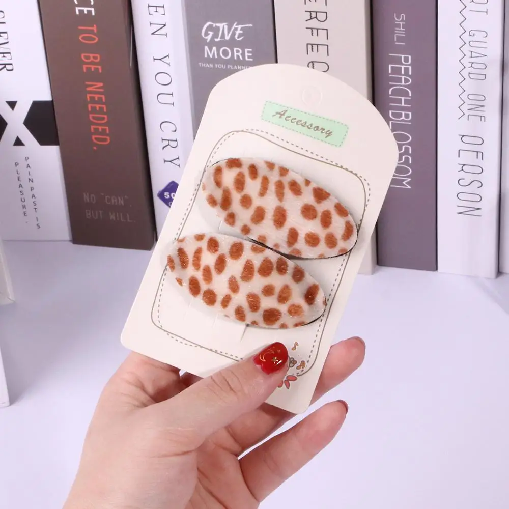 Заколка для волос леопардовая девочек аксессуар на голову из ткани с