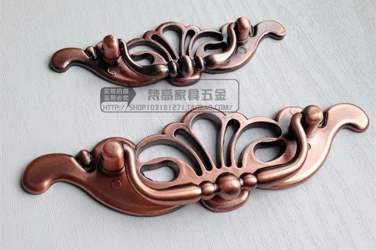 Cabinets Drawer Handle and Knobs Furniture Hardware Pens Rural Antique Red Bronze Shoe Pulls | Обустройство дома