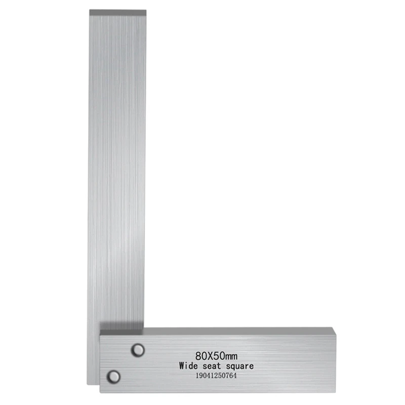 

80X50mm Woodworking Width L-Shaped Square, Right-Angle Inspection And Measurement Tool, Carbon Steel Square