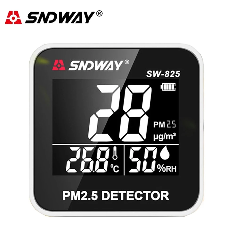 

Sndway Air Quality Monitor Gas Analyzer Laser PM2.5 Particle Detector Temperature Measure Humidity Meter Diagnostic Tool