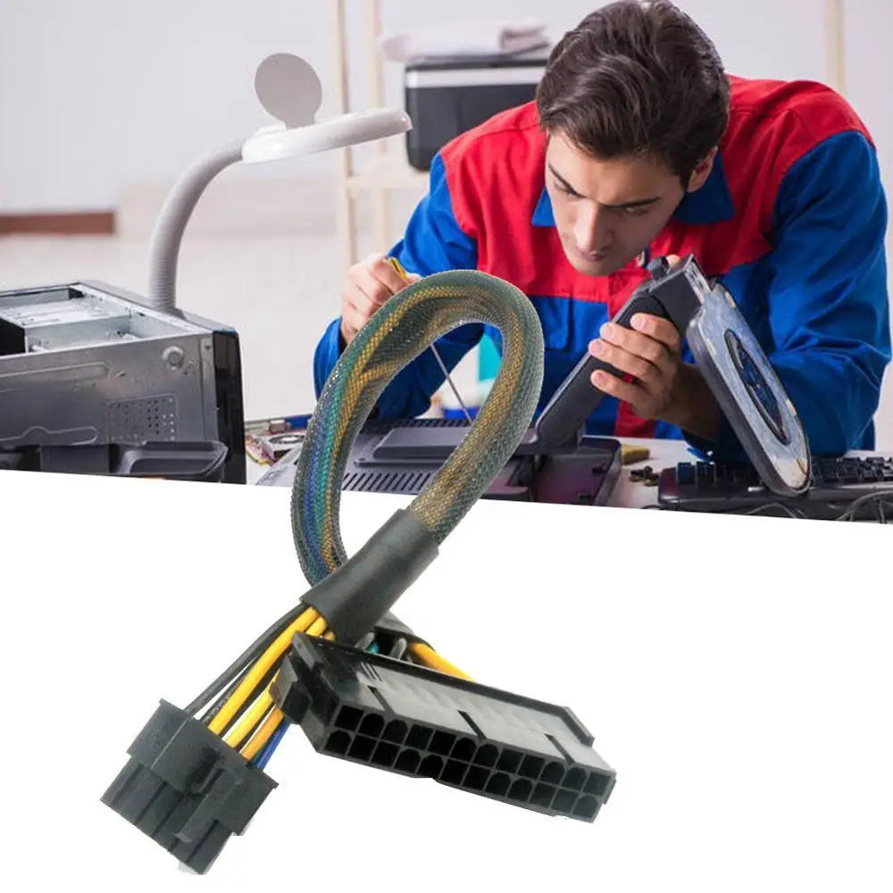 Кабель питания 30 см провод 18AWG ATX 24 контакта на 10 контактов кабель адаптера для
