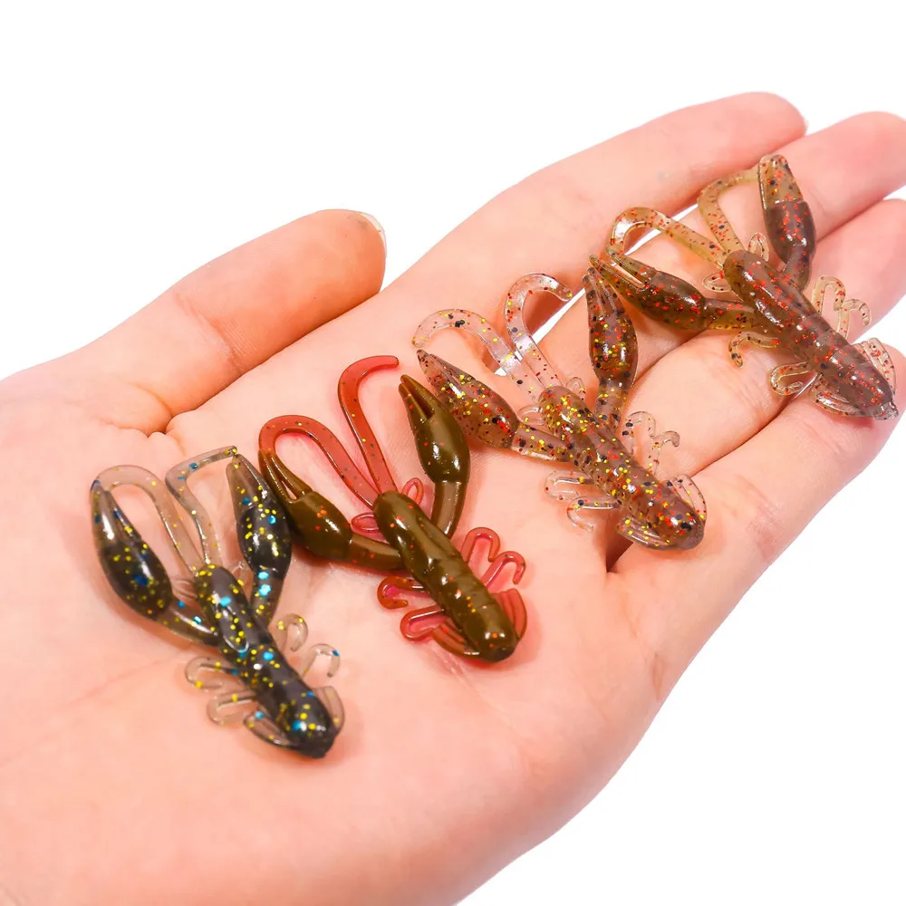 

BATTLEBASS 2022 NEW Fishing Soft Bait Crawfish 10pcs 51mm 2.1g Artificiais Lures Top water Soft Lure Salt