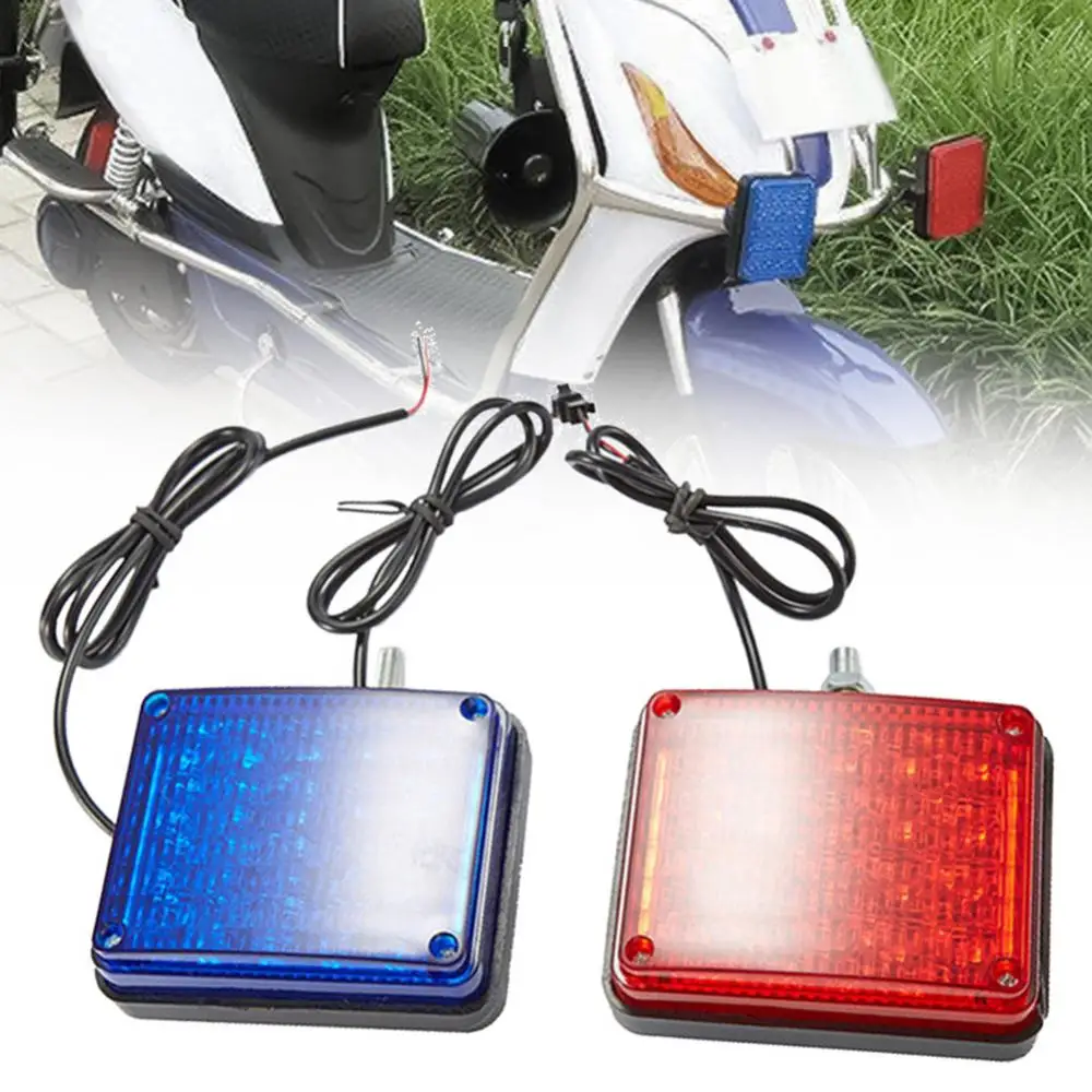 

2Pcs Motorcycle LED Warning Emergency Police Patrol Flashing Strobe Light Lamp