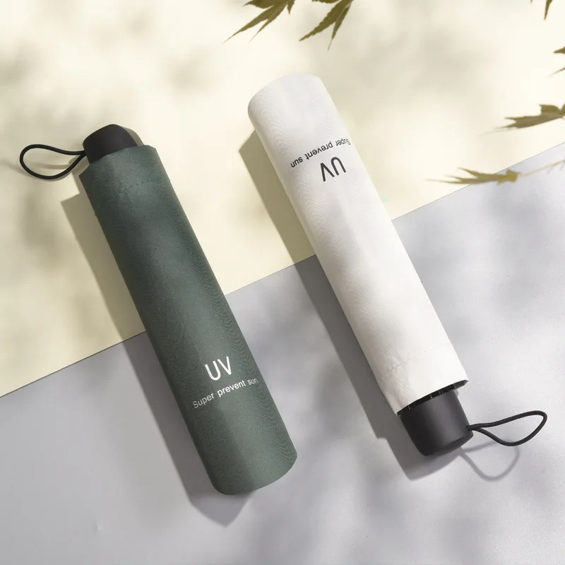 

Fashion Three Folding Umbrella Super Sun Block Anti UV Beach Umbrella 8 Ribs Windproof Umbrella Men Women Sunny Rainy Parasol