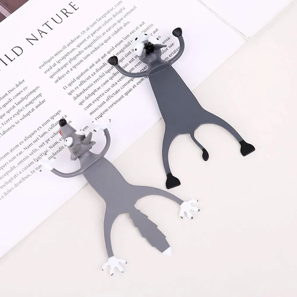 

Fashion Cartoon 3D Lovely Cartoon Animal Bookmark Stereo Kawaii Cartoon Lovely Animal Bookmark Wacky Bookmark Student Gift