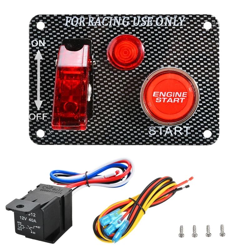 

DC 12V 24V Auto LED Racing Car Ignition Engine Start On/Off Push Toggle Switch Panel Flip switch Current 20A Toggle Switch