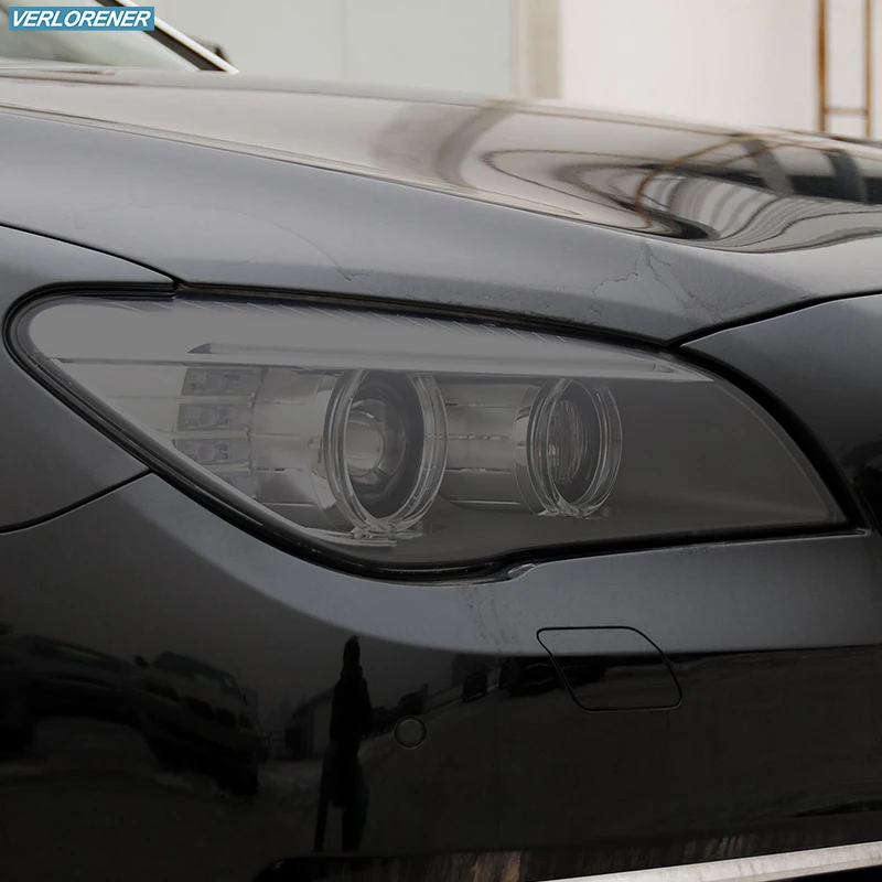 Car Headlight Protective Film Smoke Black Tint Wrap Vinyl Transparent TPU Sticker For BMW F01 F02 F03 F04 G11 G12 7 Series 2009- Car Headlight Protective Film Smoke Black Tint Wrap Vinyl Transparent TPU Sticker For BMW F01 F02 F03 F04 G11 G12 7 Series 2009-