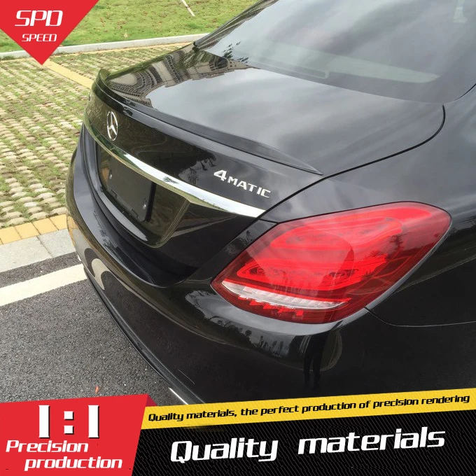 Спойлер для Benz W205 Автомобильный задний спойлер из АБС материала C180 C200 C260 B 2015 +|rear