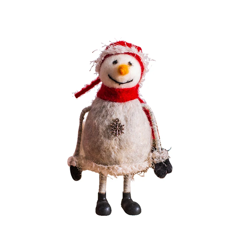 

Felt Craft Handmade Miniature Figurines Decor Ornaments Snow Man Tree Fairy Garden Home Decoration Accessories for Christmas