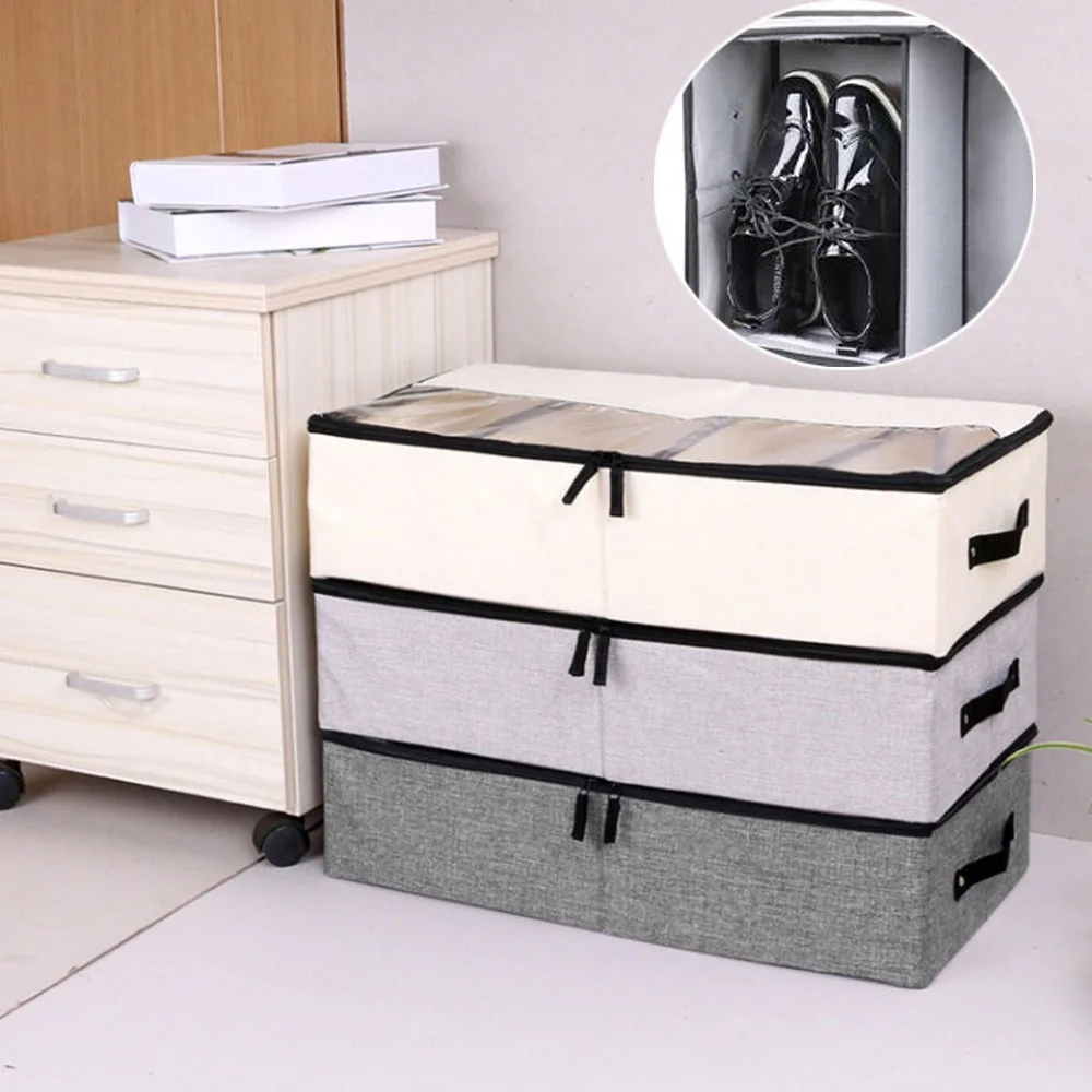New Style Foldable Storage Box For Shoes Wardrobe Closet Organizer Sock Bra Underwear Bag Under Bed |