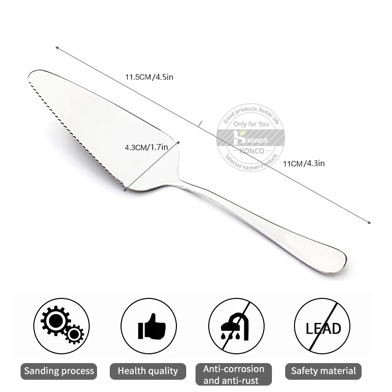 1/2pcs Cake Shovel Cutter Stainless Steel Pizza Server Pie Serrated Edge Spatula Cheese Divider Knife | Дом и сад