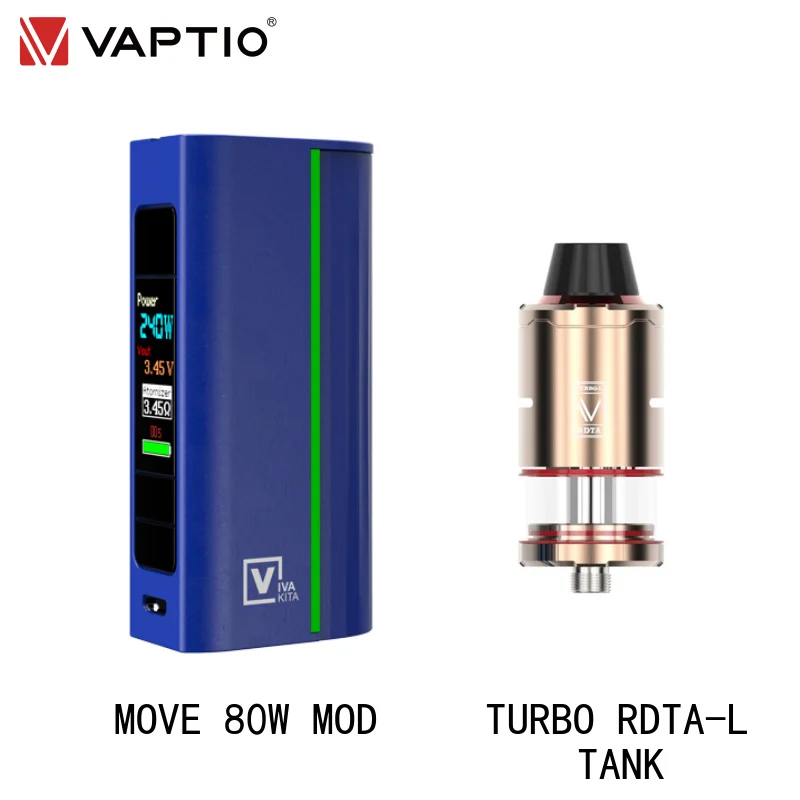 Вейп мод Vaptio Move Grand 80 Вт бак RDTA/RDA с OLED экраном 0 91 дюйма сигарета для вейпа
