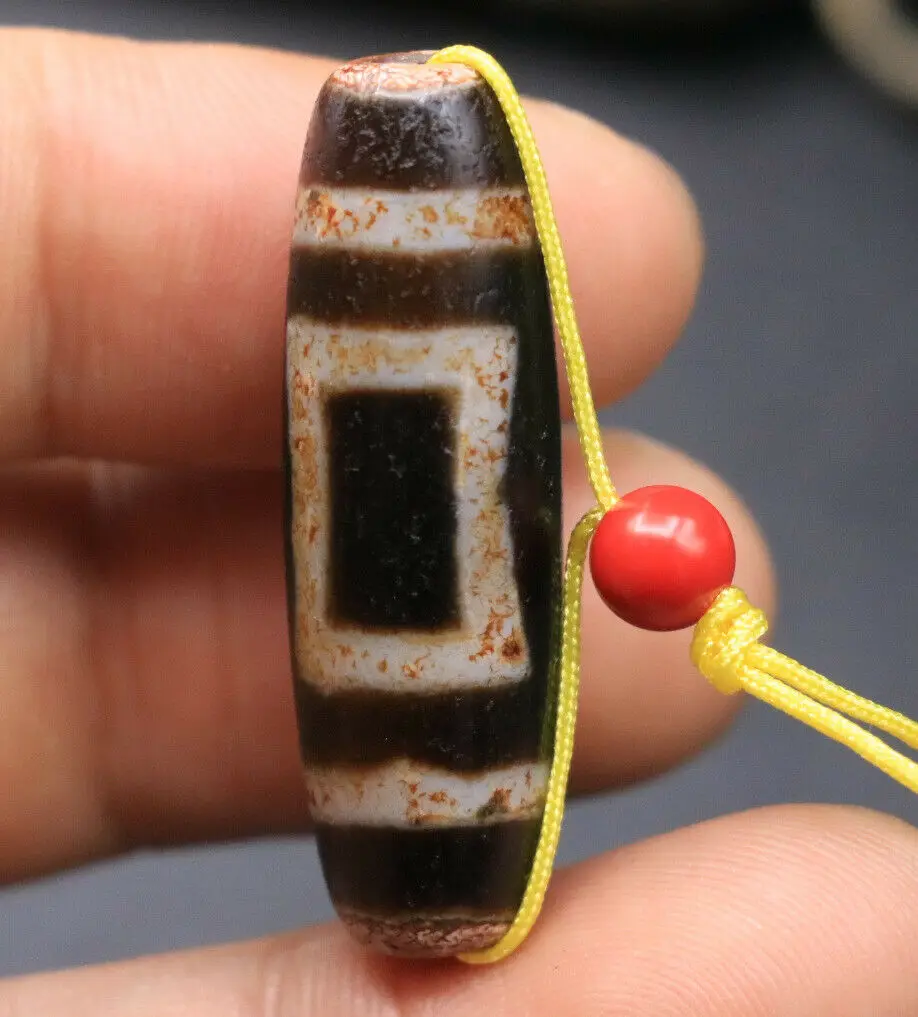 Бусидны Super Energy Тибетский Старый Агат небесные и земли Зи амулет 37 мм LLZB LKbrother Talisman