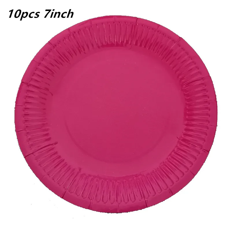 10pcs plate 10 шт./лот одноразовая посуда сплошной по производству бумажных тарелок зеленый соломы на день рождения Рождественский Свадебный декор детский душ вечерние поставки - Цвет: 10pcs plate