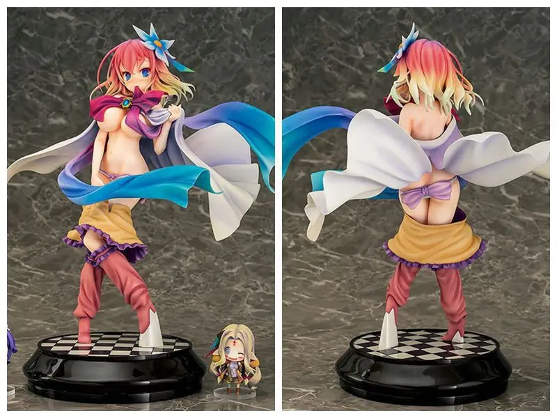 

24cm 3Pieces/set No Game No Life Stephanie Dola Sexy Action Figure Anime Collection Model toys brinquedos for christmas gift