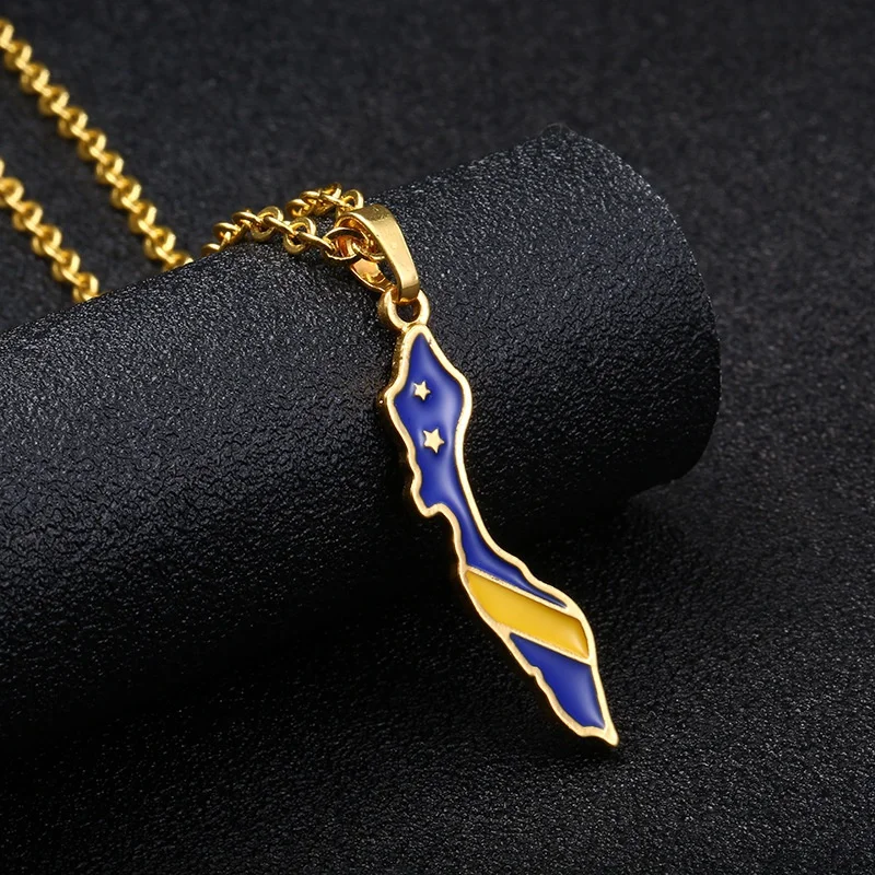 

Fashion Country Map Flag Pendant Necklace Jewelry Accessories
