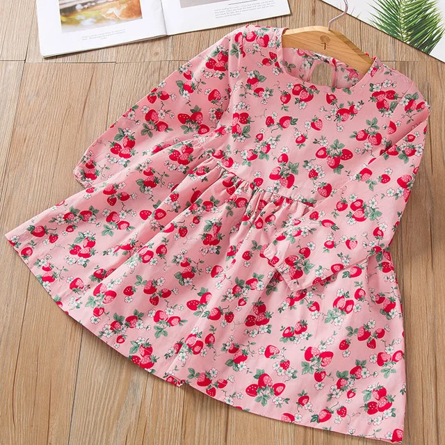 Spring Autumn Long Sleeves Children Girl Clothes Casual School Dress for Girls Mini Tutu Kids Party Wear Clothing | Детская одежда и