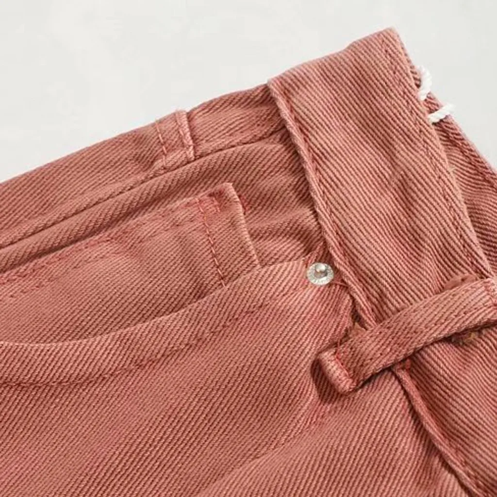 Женские свободные джинсы с высокой талией повседневные однотонные узкие и