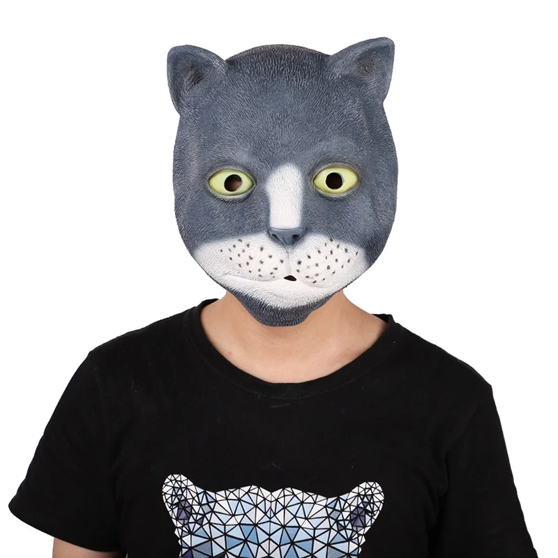 Страшная лошадь тигр собака резиновая маска животного латексные Вечерние Маски