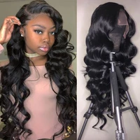 loose deep wave 13x6 hd transparent lace front human hair wigs for black women human hair body wave lace front wig pre plucked