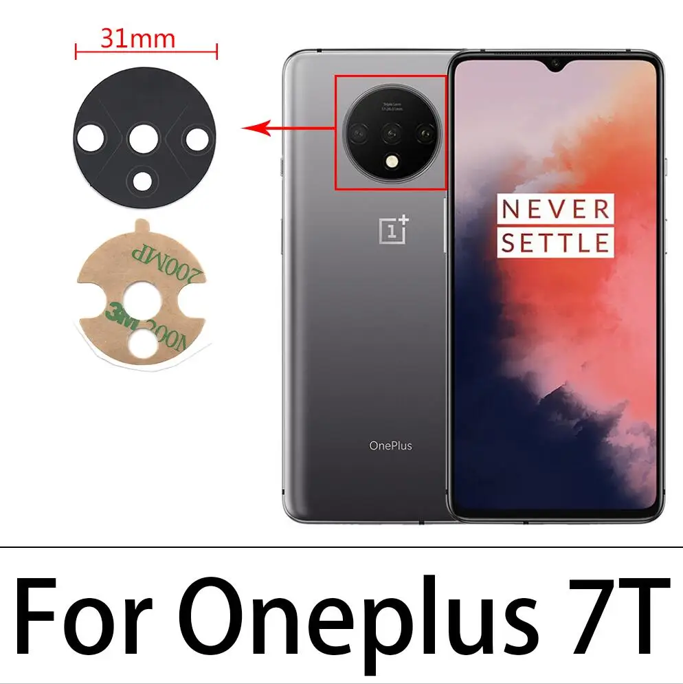 Стеклянная крышка объектива задней камеры с защитной наклейкой для Oneplus 7 8 Pro 5 6 7T 9