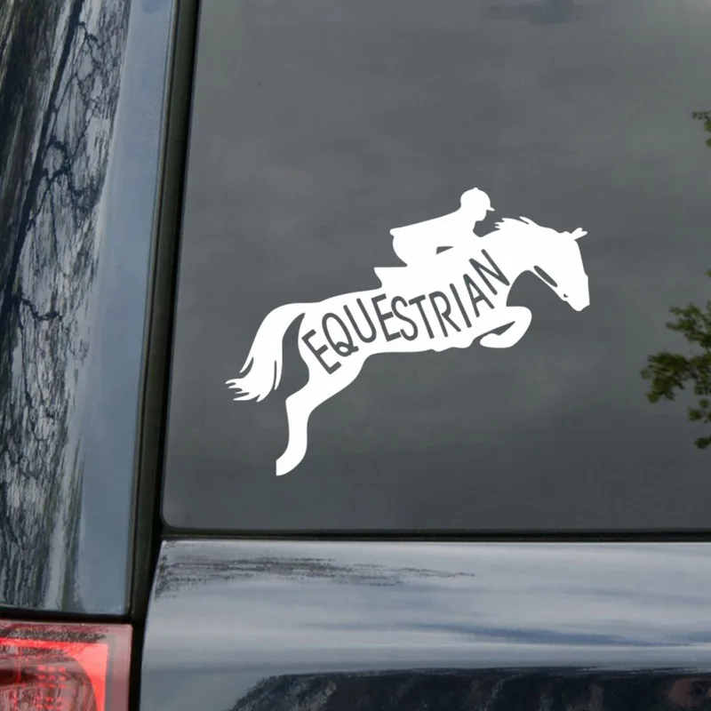 Белый личность наклейки для автомобиля из ПВХ скачки конного спорта действие