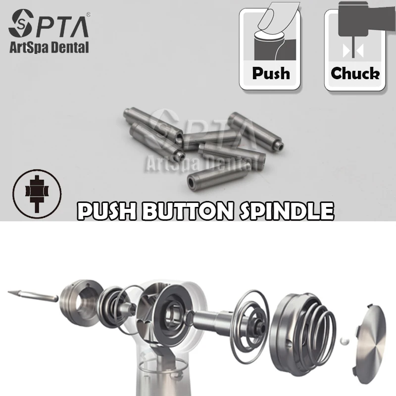 Наконечник роторный стоматологический 12 4 мм 5 шт. нажимной шпиндель | Красота и