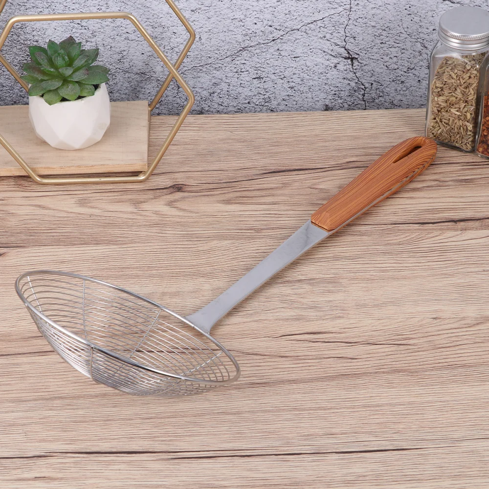 Нержавеющая сталь масло для жарки ложка ситечко сетки Еда половник дуршлаг