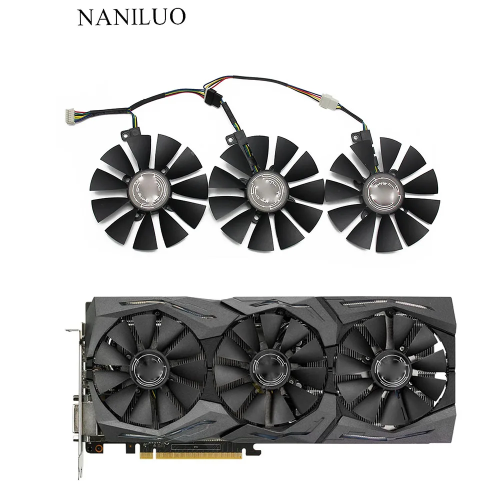 

Новый вентилятор охлаждения 87 мм PLD09210S12M PLD09210S12HH для ASUS Strix GTX 1060 OC 1070 1080 GTX 1080Ti RX 480